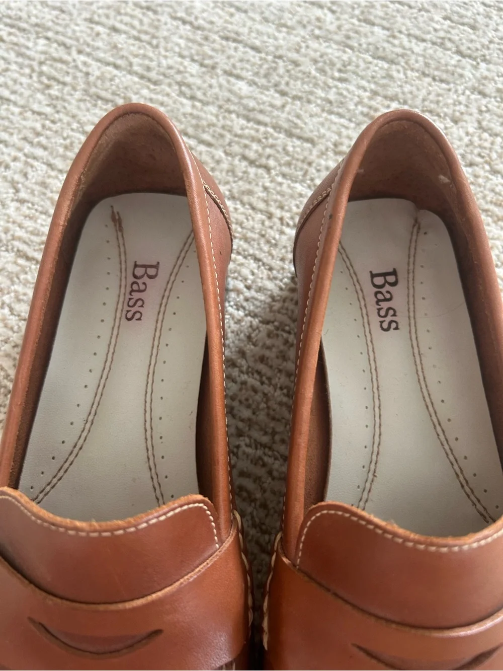 Bass Women’s Courtney Penny Loafers in Cognac Brown 7.5 W